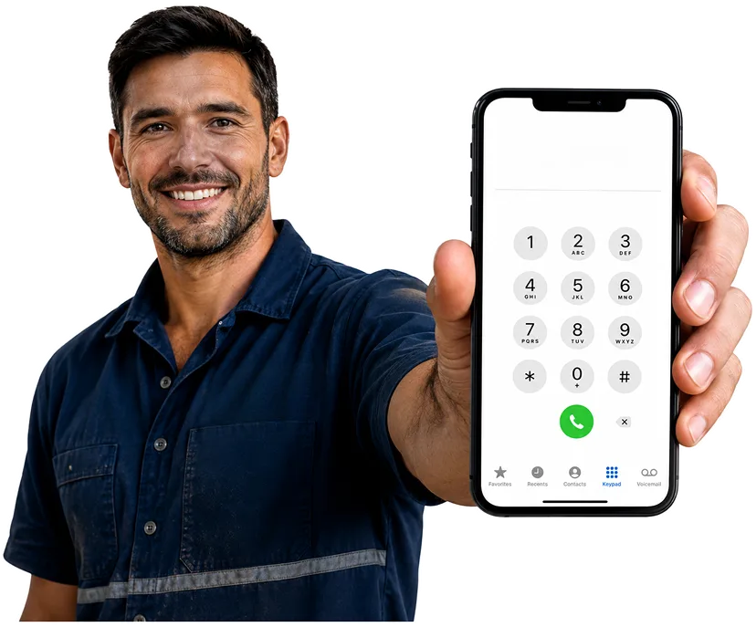 Plumber answering a Potts Point enquiry by phone